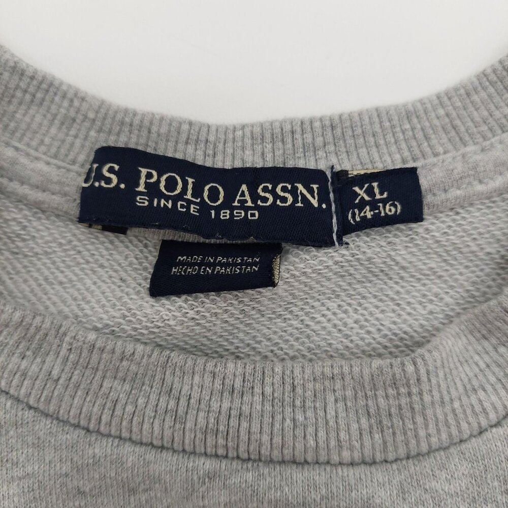 U.S. Polo Assn. Youth XL Gray & Green Ombre Sweatshirt Blue‎ Polo Player Graphic - Picture 4 of 8